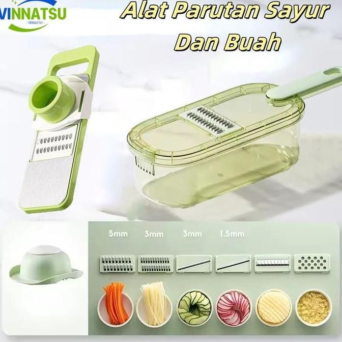 

SIAP KIRIM [VINNATSU] VEGETABLE CUTTER PREMIUM STAINLESS STEEL /ALAT PARUTAN SAYUR DAN BUAH /VEGETABLE GRATER SLICER BASIN SLICER/PARUTAN SERBAGUNA SAYUR BUAH