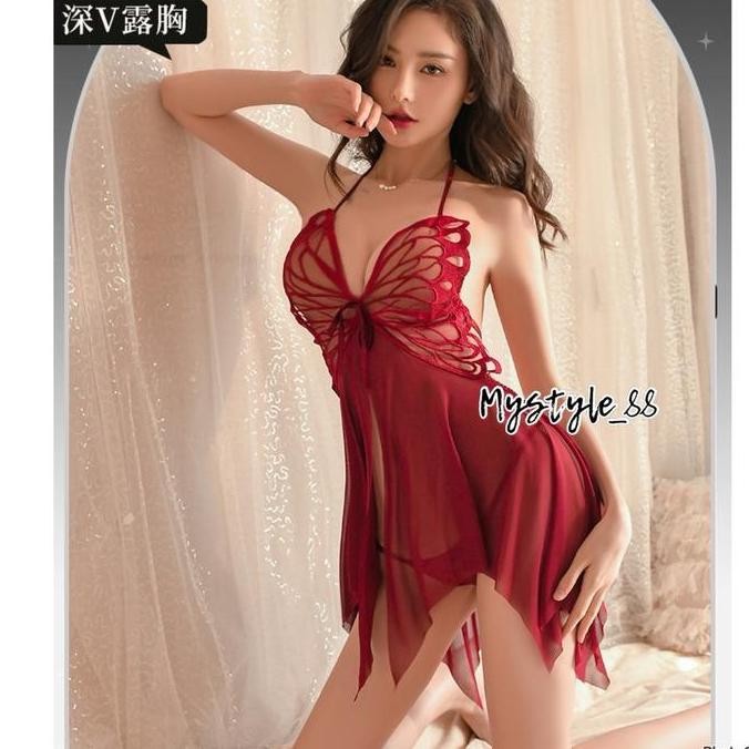 

Baju Dinas Malam Istri Sexy Lingerie 5606 Tidur Transparan Wanita Original