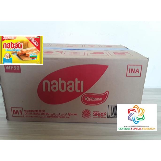 

SIAP KIRIM NABATI WAFER KEJU [50 GRM /60 PCS /1 KARTON ]