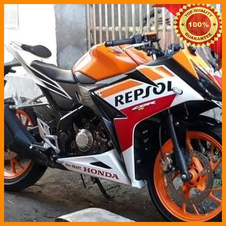 [AMC] STRIPING CBR 150R FACELIFT REPSOL 2017 OREN PUTIH