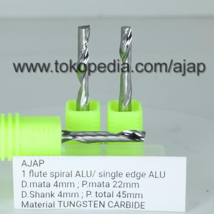 

SIAP KIRIM MATA ROUTER CNC SINGLE FLUTE 1FLUTE 4 MM CUTTER ALUMINIUM ENDMILL