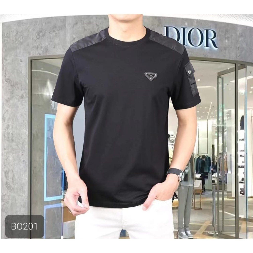 Baju kaos hitam unisex pria dewasa baju kaos tshirt reguler polos mewah branded