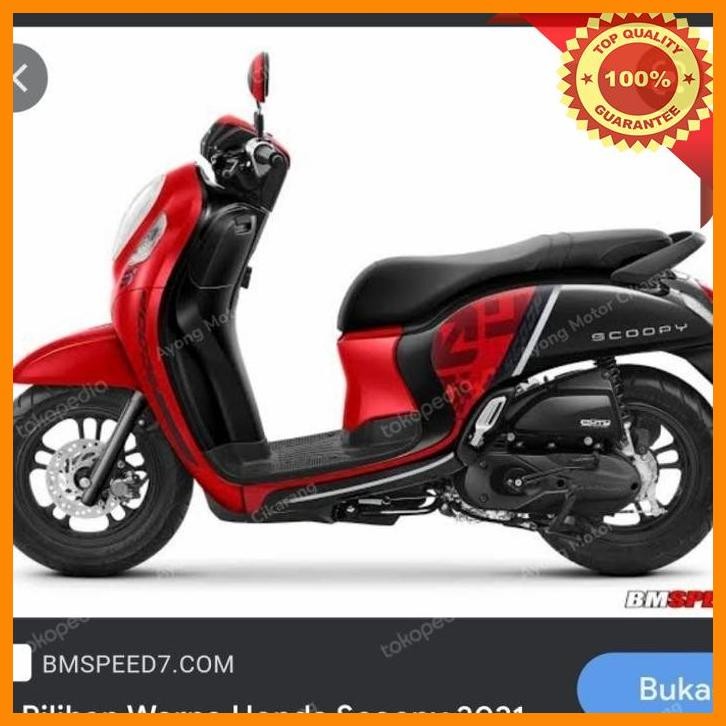 [AMC] STRIPING NEW SCOOPY ESP SPORTY 2021 MERAH HITAM ORIGINAL