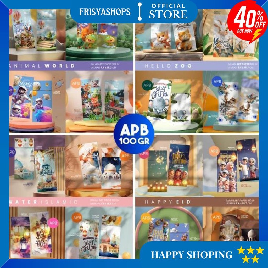 

Amplop Lebaran Edukasi (Isi100Pcs) | Amplop Edukasi | Isi 4 Desain (Sesuai Tema) | Bahan Premium D Promo Puncak