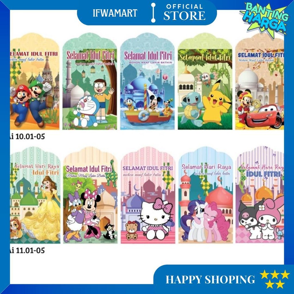 

Angpao / Amplop Lebaran Idul Fitri Sedang Medium Isi 8 Lembar D Best Seller