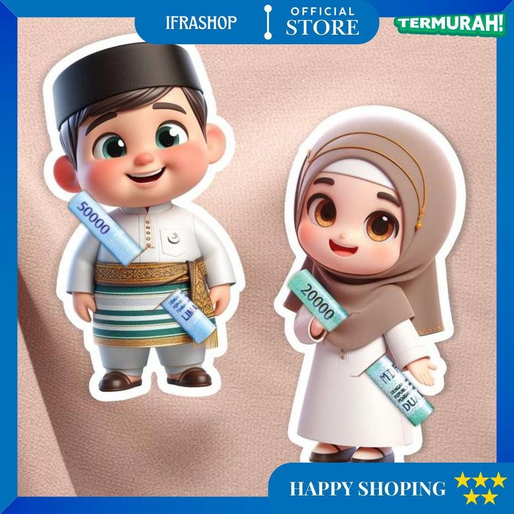 

(40Pcs) Amplop Lebaran Gemoy Karakter 3D Idul Fitri 2025 Uang Selip Peluk Angpao Thr Unik D Best Seller