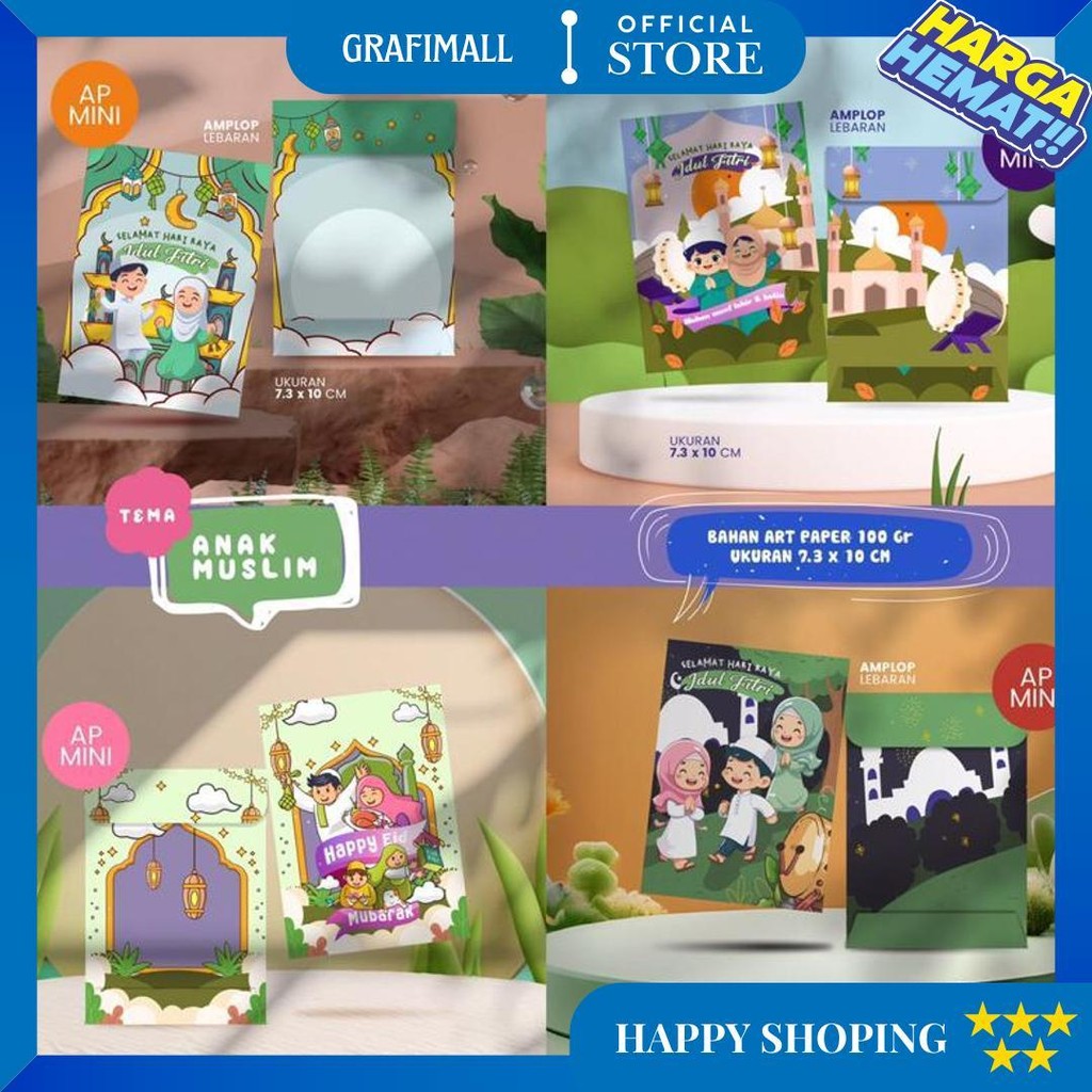 

Amplop Lebaran Murah (Isi 100 Pcs) | Bahan Artpaper 100 Gsm | | Ada 4 Desain Sesuai Tema | Amplop Idul Fitri Grosir D Best Seller