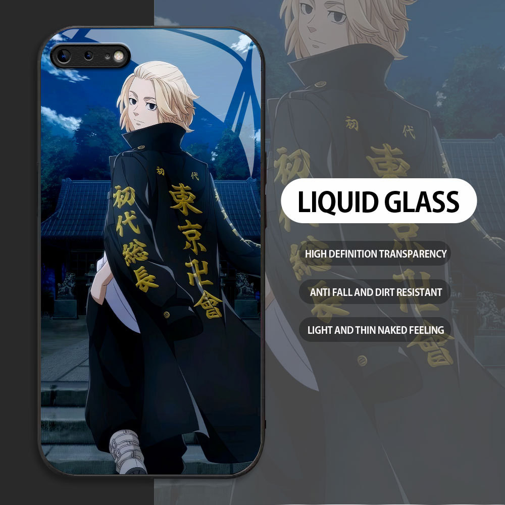 For Apple iPhone 6 6S 7 8 Plus SE2020 se2022 Casing Skin Handphone  Tokyo Revengers Mikey Glass kesi