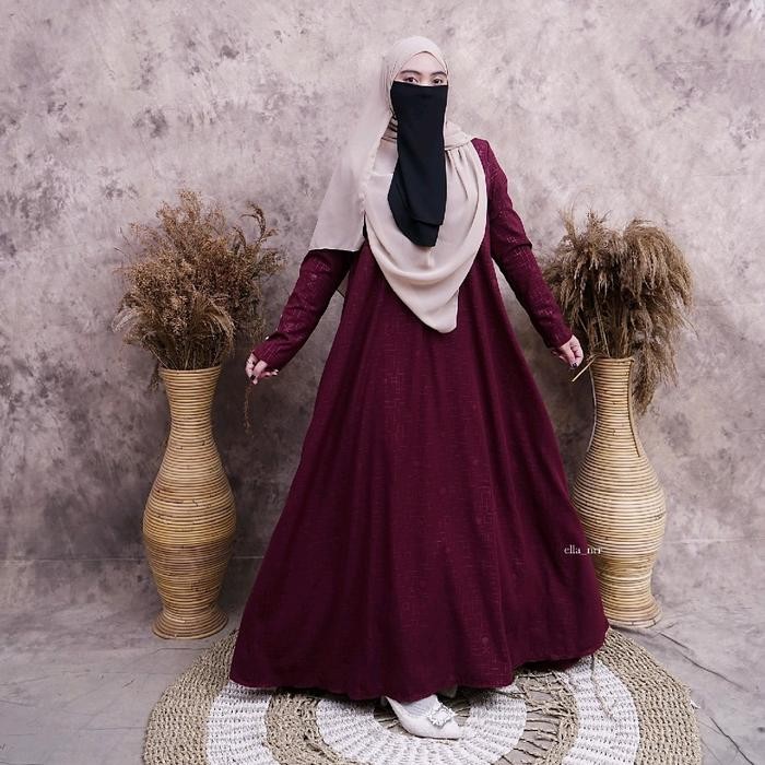 Abaya Embos Forzaleta Warna/Palm Abaya /Abaya Hitam Temboro Gamis Basic Dress Dewasa Wanita Muslim