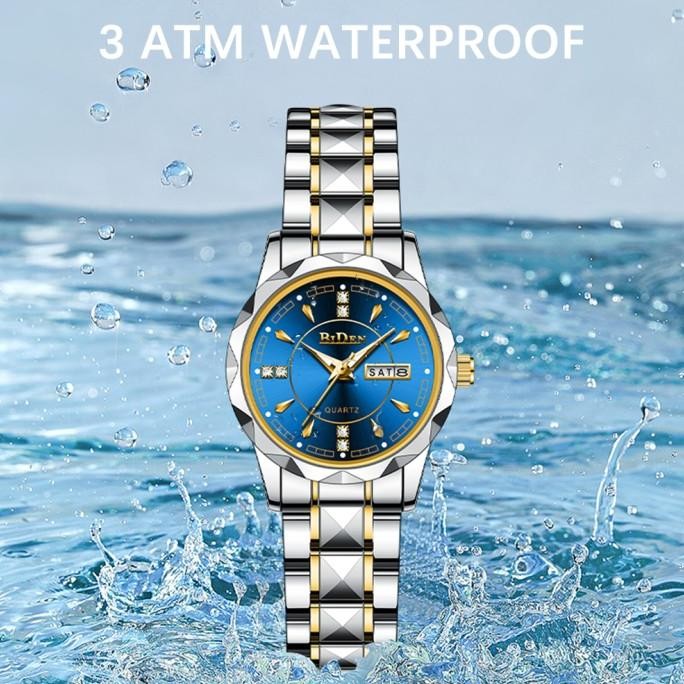 Grosir Biden Jam Tangan Wanita Anti Air Original Stainless Steel Kalender Jam