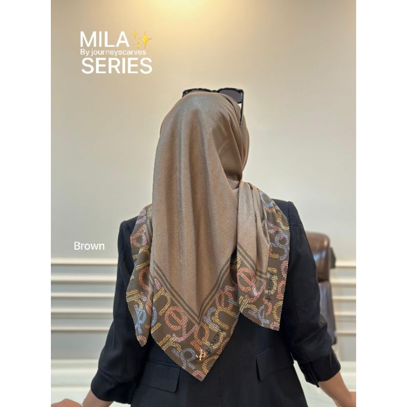 Journey scarves - Hijab segiempat motif Mila series  journey promo original journey scarves