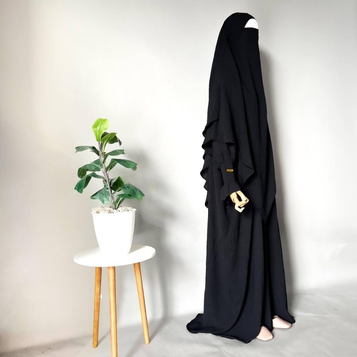 Jannah Oneset FK/Abaya oneset FK By Tsurrayah/Abaya brand/Abaya kekinian