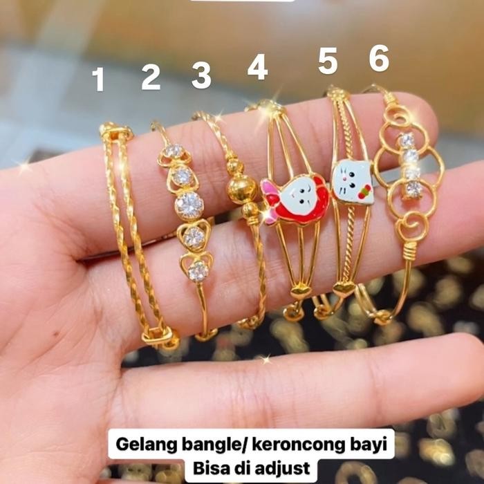 Gelang bayi emas muda gelang bagle bayi gelang bayi bangle gelang keroncong bayi emas muda gelang