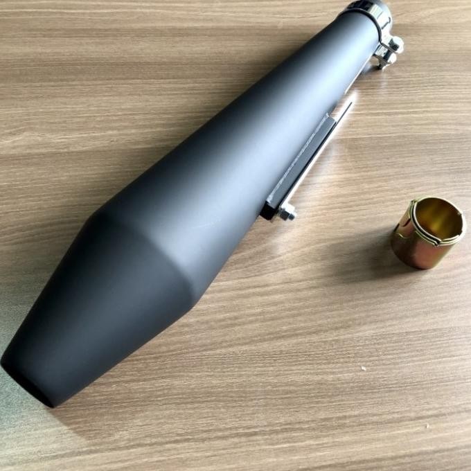 Promo KNALPOT EXHAUST CAFE RACER MOTOR CUSTOM HARLEY 100 cc 400 cc HITAM COD