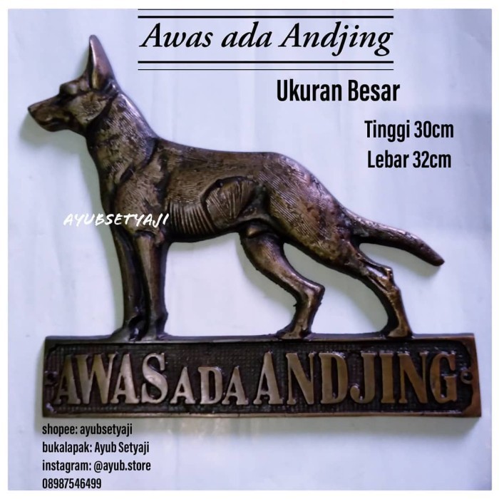 

My Papan Awas Ada Anjing Ukuran Besar No 3 Papan Peringatan