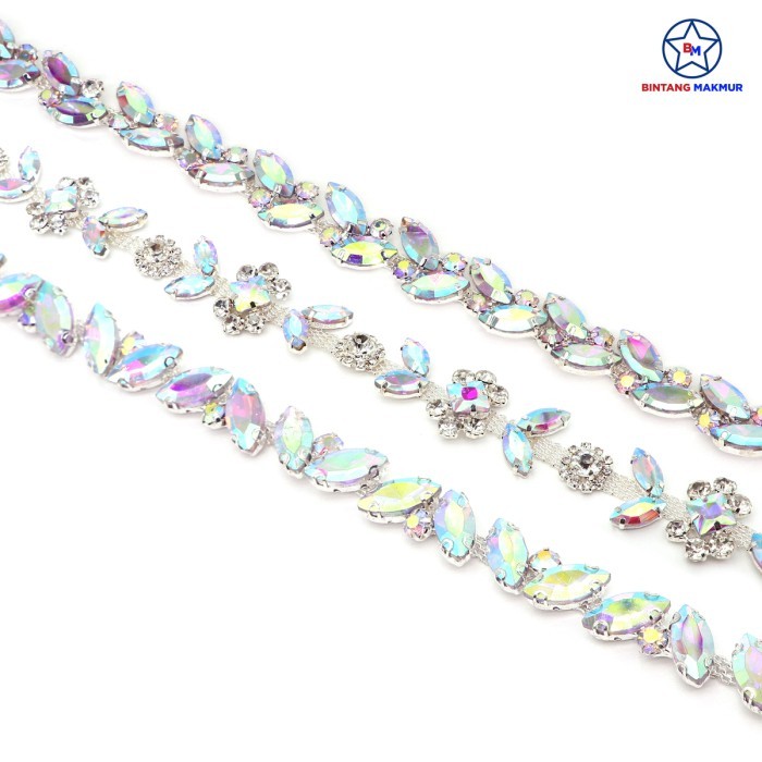 HOT SALE Per 1 Yard / Kristal Renda Warna Accesories Payet Manik Mute