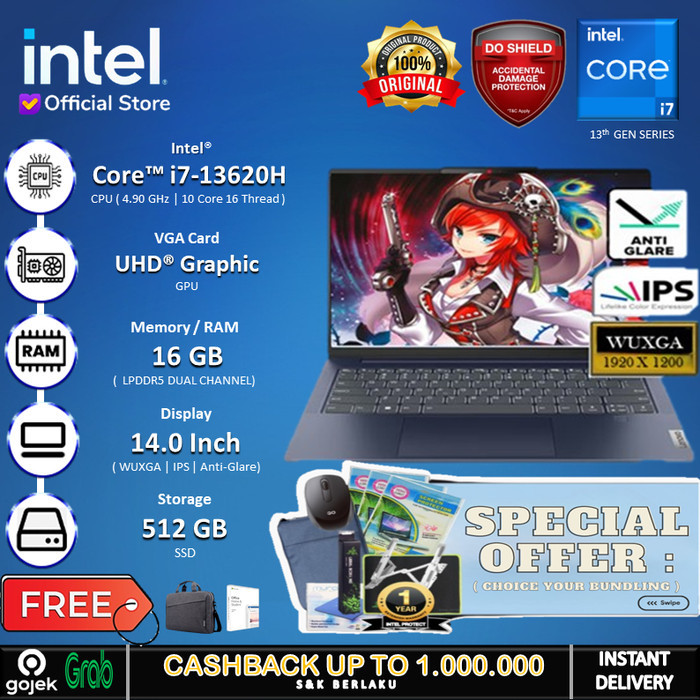 Lenovo Ideapad Slim 5 - Core I7 13620H 16Gb 512Gb 14" Wuxga Ips Blit