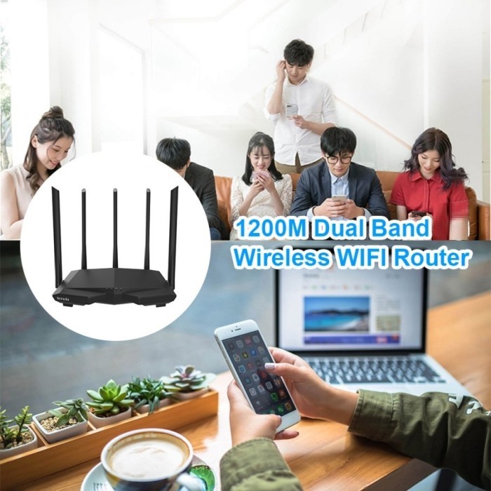 Tenda AC7 AC1200 Smart Dual Band Wifi Wireless Router 4 x 5dbi