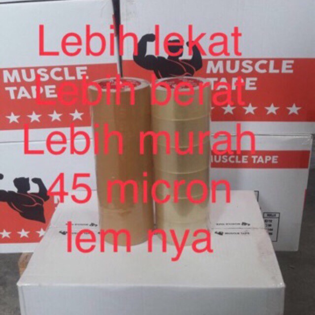 

LAKBAN MUSCLE 1 KARTON ISI 72PCS KHUSUS GOJEK RESELLER PRICE