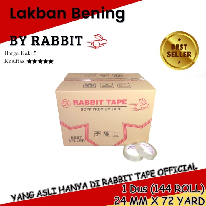 

(1 DUS) LAKBAN BENING RABBIT TAPE 1 INCH X 72 YARD