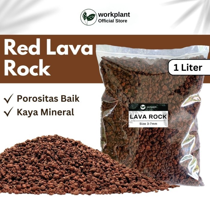 Red Lava Rock - Pasir Malang Merah Vulcanic Soil Lavarock Media Tanam