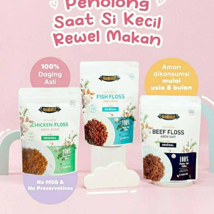 

Grandville Abon Crunchy 100Gr Abon Api Ayam Ian Mpai Bayi Ana