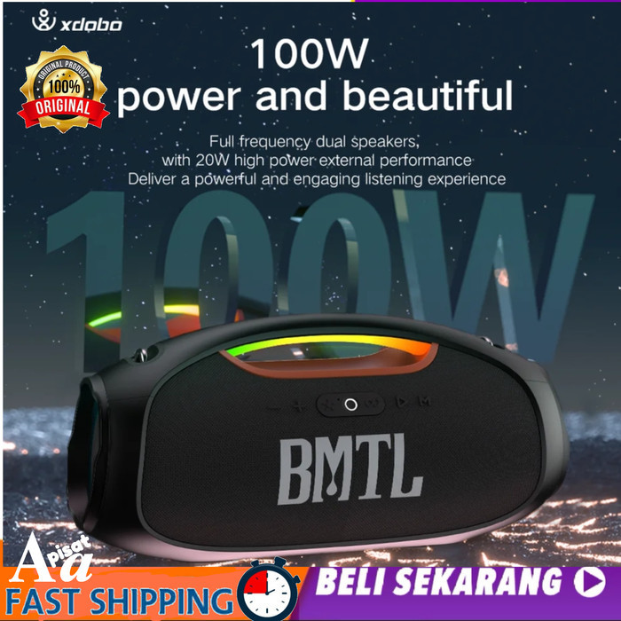 TERLARIS Xdobo Speaker Bluetooth BMTL Boom 100W RMS Audio Party Original