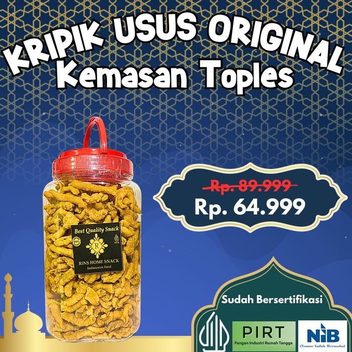 

Promo Snack Toples Spesial Ramadhan ( Kripik Usus Original 800Gr ) Packing Aman