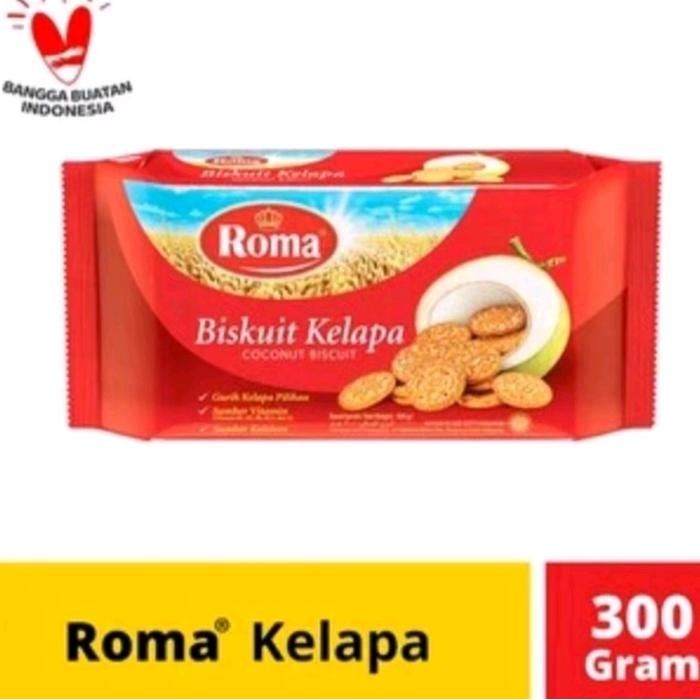 Produk Terbaru Roma Biskuit Kelapa 300 Gr 1 Pack Isi 7 Pcs Packing Aman