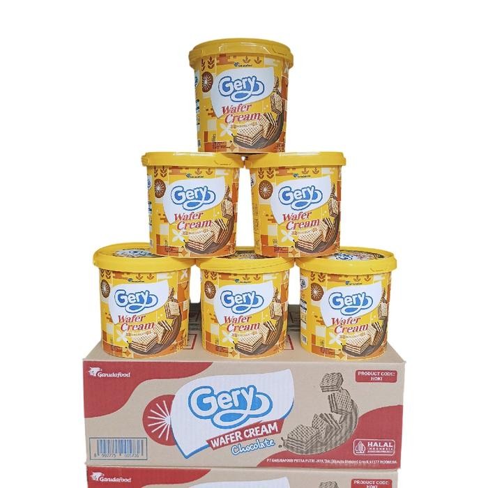 

Produk Terbaru 1 Dus Gery Toples Wafer Cream Coklat Isi 6 Toples/Kaleng Cookies Snacks Packing Aman