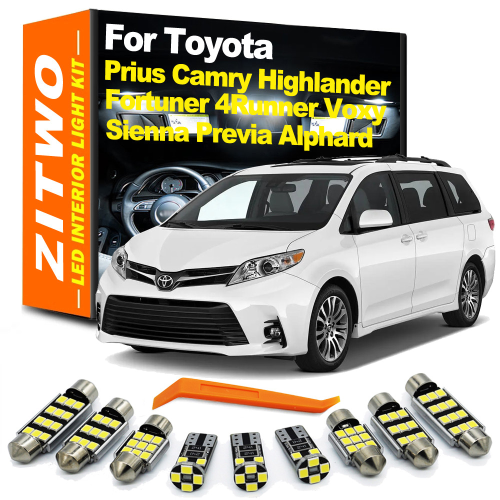 KYH ZITWO LED Interior Dome Map Light Kit For Toyota Sienna Previa Voxy Alphard Prius Camry Highland