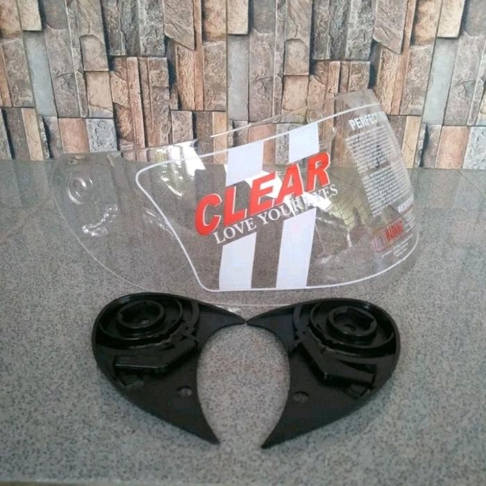 TERUJI Kaca Helm Bmc star Blade Fullface Visor Helm Bening Clear NJS Aksesoris Motor Motorcycle
