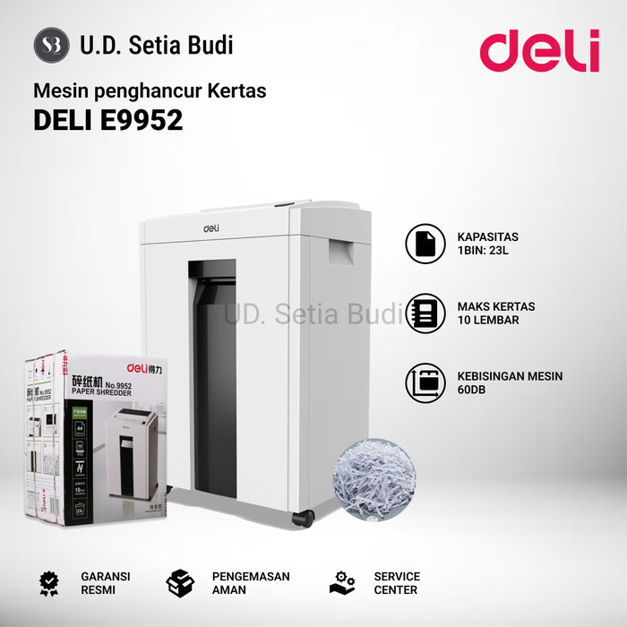 

HOT SALE! Deli Paper Shredder E9952 Mesin Penghancur Kertas Deli E9952 Kapasitas 10 Lembar 23L