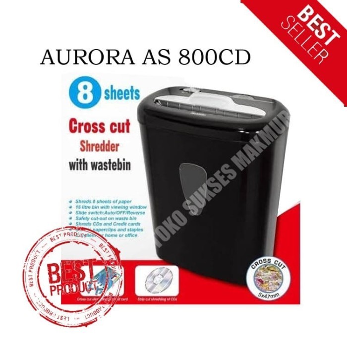

Paper Shredder AURORA AS800-CD / Mesin Penghancur Kertas