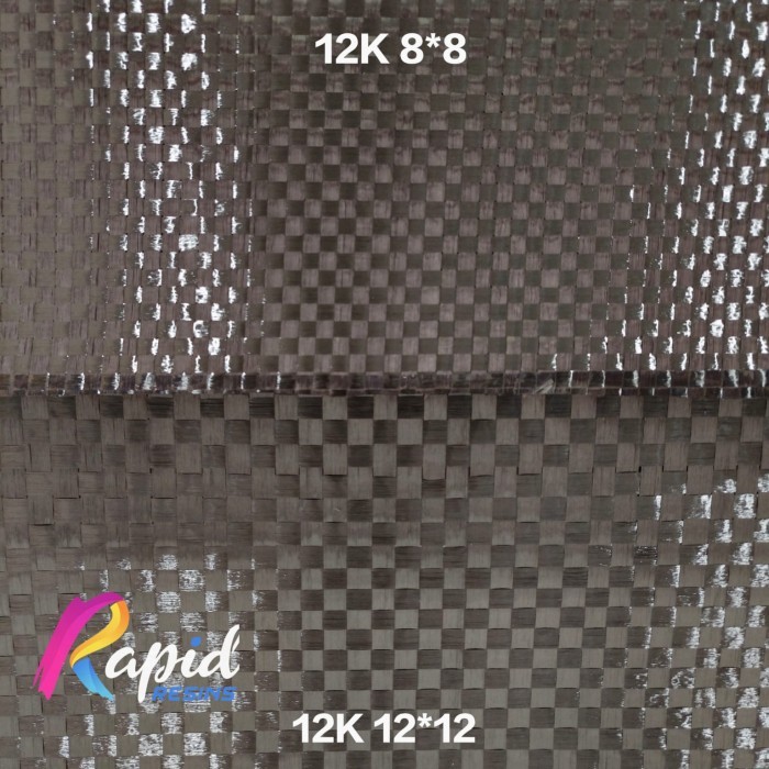 Serat Carbon Karbon Not Kevlar Fiber Fabric 12K Spread Tow 200 gsm