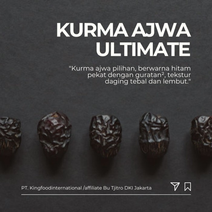 

Kurma Ajwa / Nabi 500Gr Asli Madinah Premium Quality