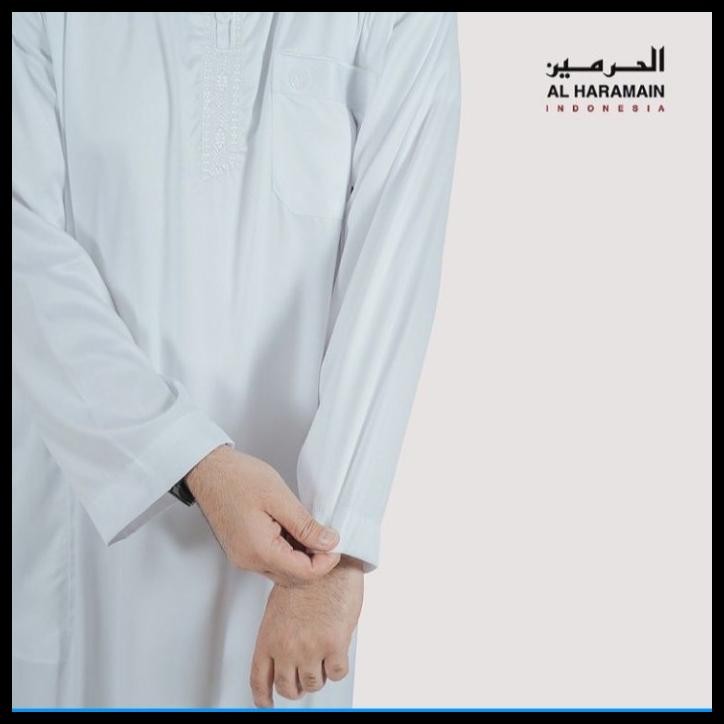 Terbaru 13B Gamis Jubah Al Haramain Oblong Tanpa Kerah Lengan Panjang Polyster Terlaris