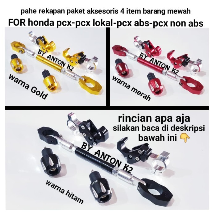 Aksesoris-Variasi Paket4 Motor Honda Pcx-Pcx Abs-Jalu Bandul Stang Dll