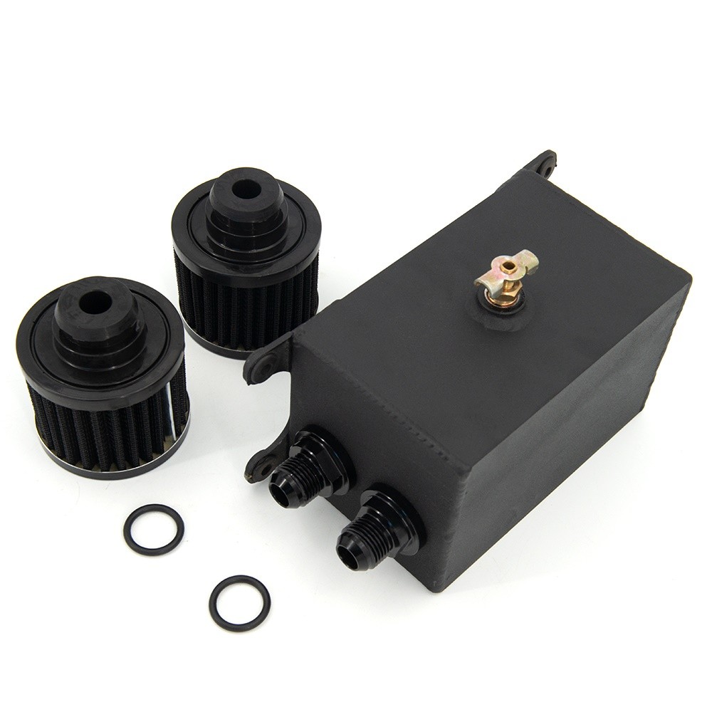MUSK Aluminum Universal Racing AN10 Oil Catch Tank Can Turbo Reservoir Catch Oil Catch Can Breather 