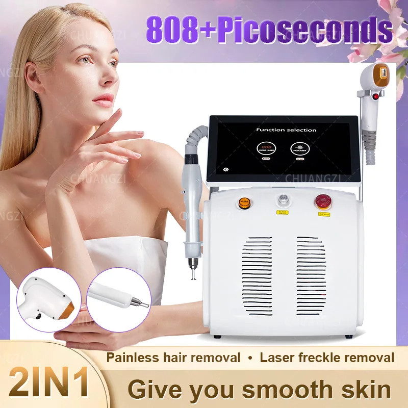 MUSK Diode Laser Hair Machine And Tattoo New High Quality 2024 2in1  808 Diode Laser Hair Removal De
