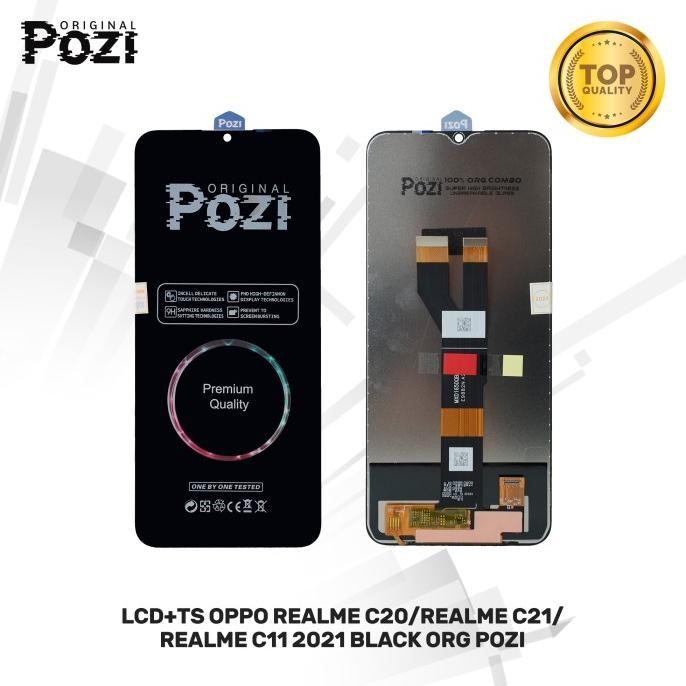 TERMURAH - LCD+TS OPPO REALME C20/REALME C21/REALME C11 2021 BLACK ORG POZI