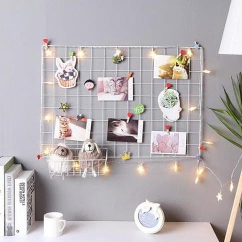 Kawat Ram 65X45 Cm - Rak Display Aksesoris Hp - Rak Gantung Putih Original