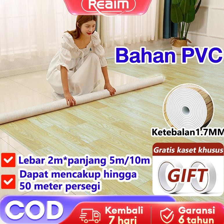 REAIM  KARPET LANTAI VINYL GULUNGAN TEBAL 1.5 MM METERAN 5M/10 M