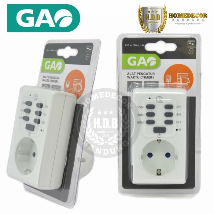 Gao Stop Kontak Timer Manual / stop kontak dengan timer
