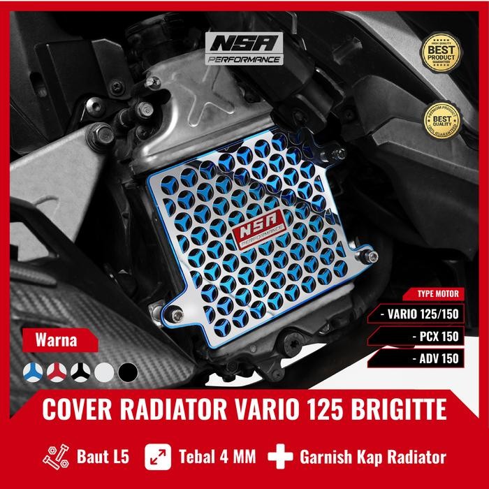 NSA COVER RADIATOR HONDA 125/150 TWO TONE BRIGITTE TUTUP RADIATOR VARIO PCX ADV 125/150 AKSESORIS
