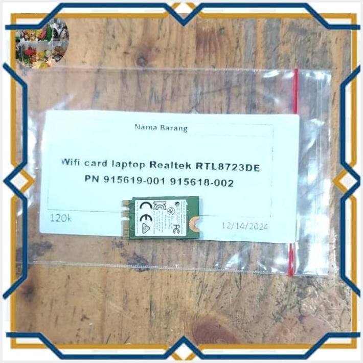[SAM] WIFI CARD LAPTOP REALTEK RTL8723DE PN 915619-001 915618-002