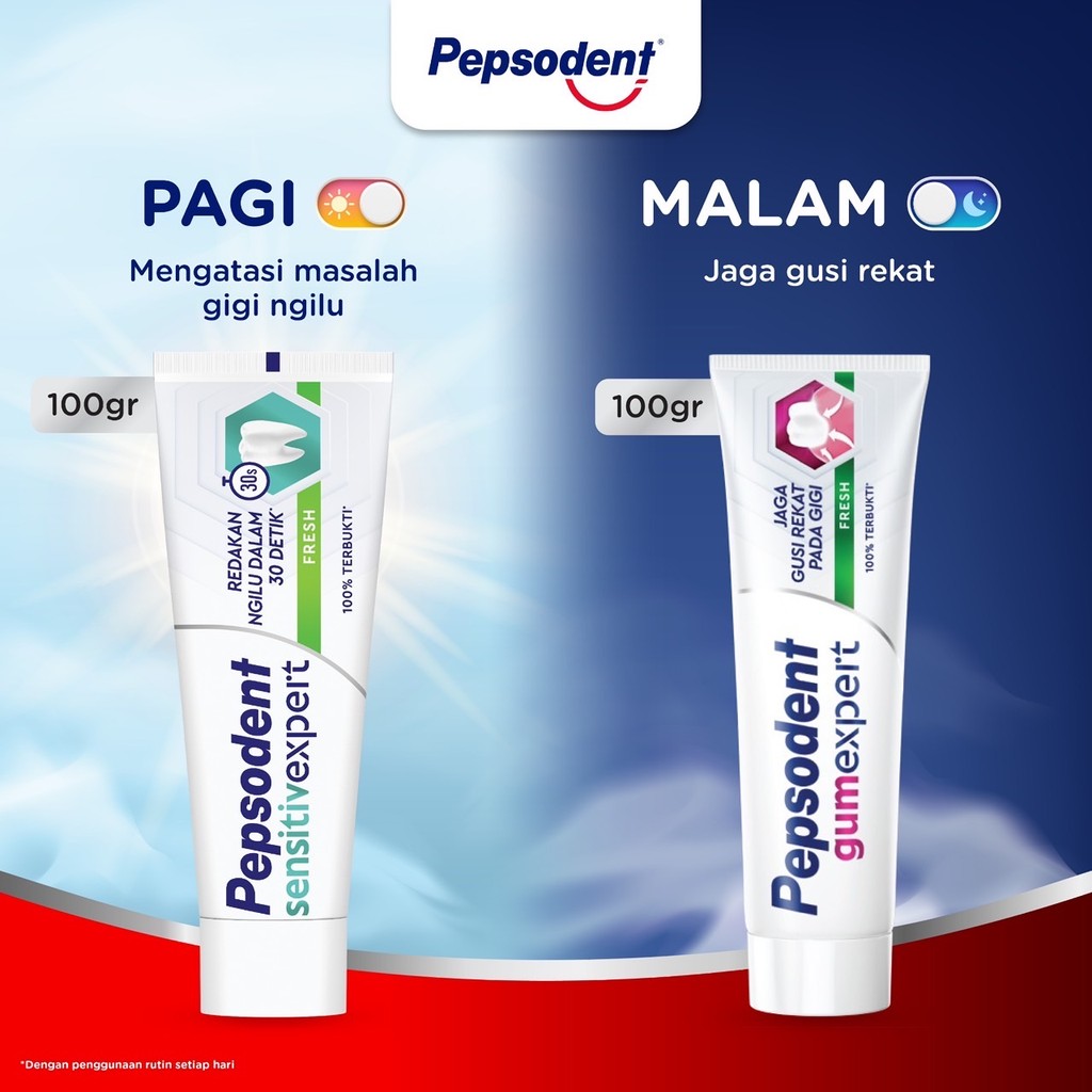 Pepsodent Day and Night Set - Pasta Gigi Sensitive Expert dan Gum Expert
