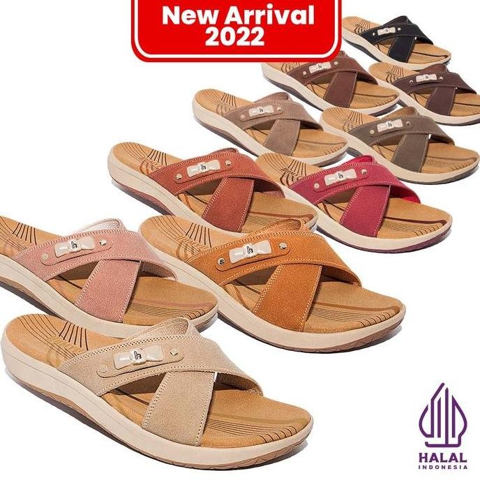 Terbaru Laris, Homyped Hijabers Bellia N42 Sandal Wedges Wanita