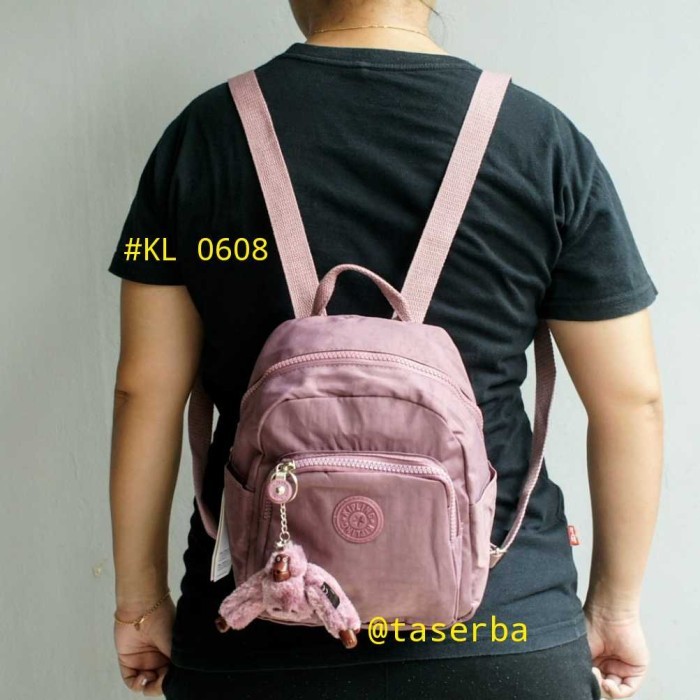 Ready Ransel Fashion Wanita Kipling Mini KL 0608 Tas Boneka Kecil Sage pink