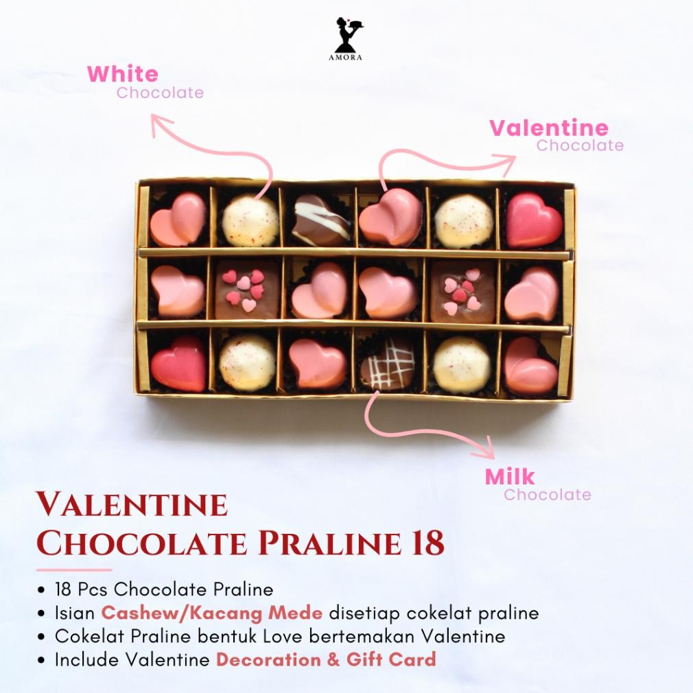

SPECIAL READY STOCK INSTANT/SAMEDAY Amora Valentine Chocolate - Hadiah/Kado Cokelat Valentine ga-121